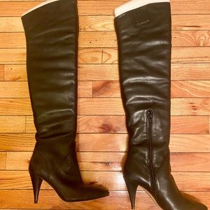 Aldo Tall Leather Women Boots: Black Size 7.5